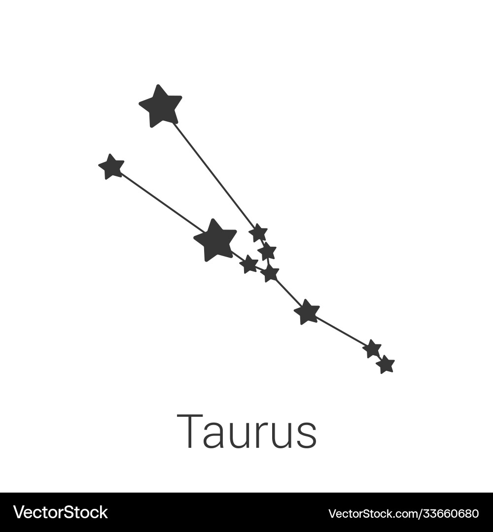 Taurus Zeichen Konstellation isolierte Ikone Taurus Zeichen Konstellation isolierte Ikone vektorbild