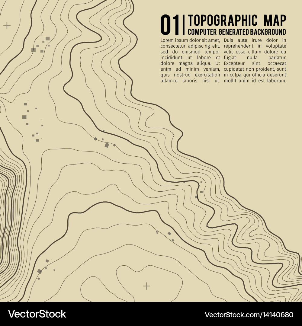 Topographic map background with space for copy vector image