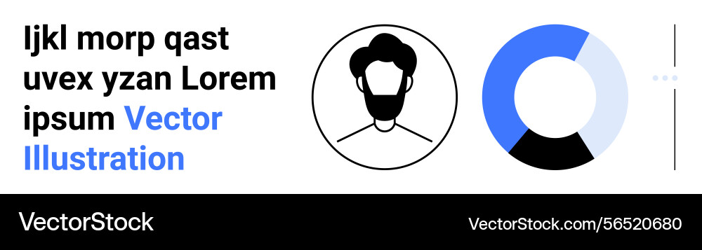 User profile icon with circular chart User profile icon with circular chart vector image