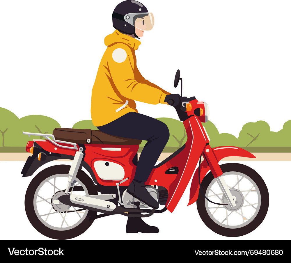 Vintage Motorcycle Rider Royalty Free Vector Image