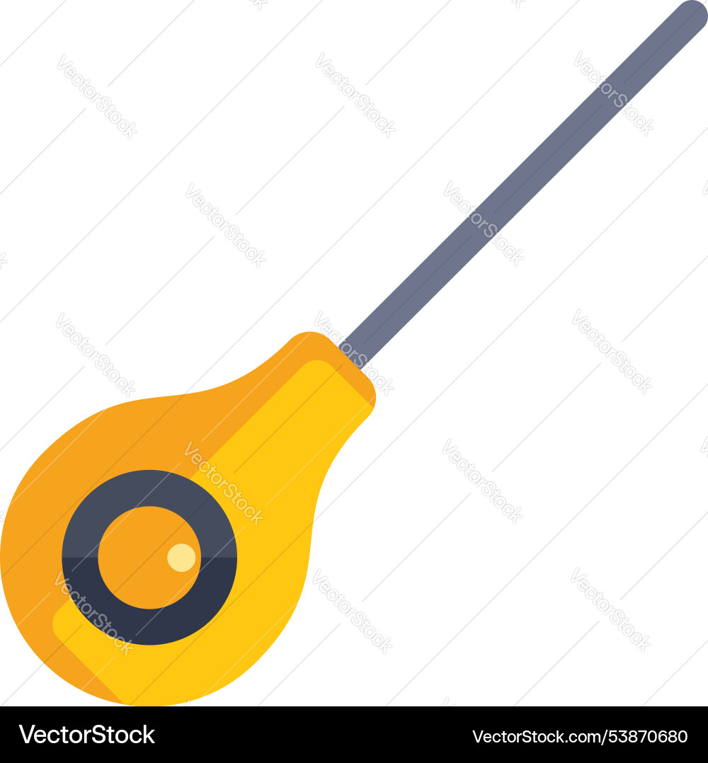 Yellow marking tool with string for construction Vector Image