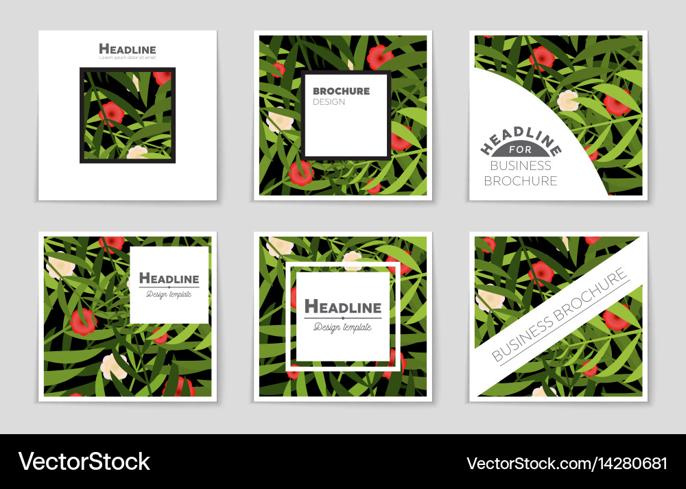Abstract layout background set for art vector image