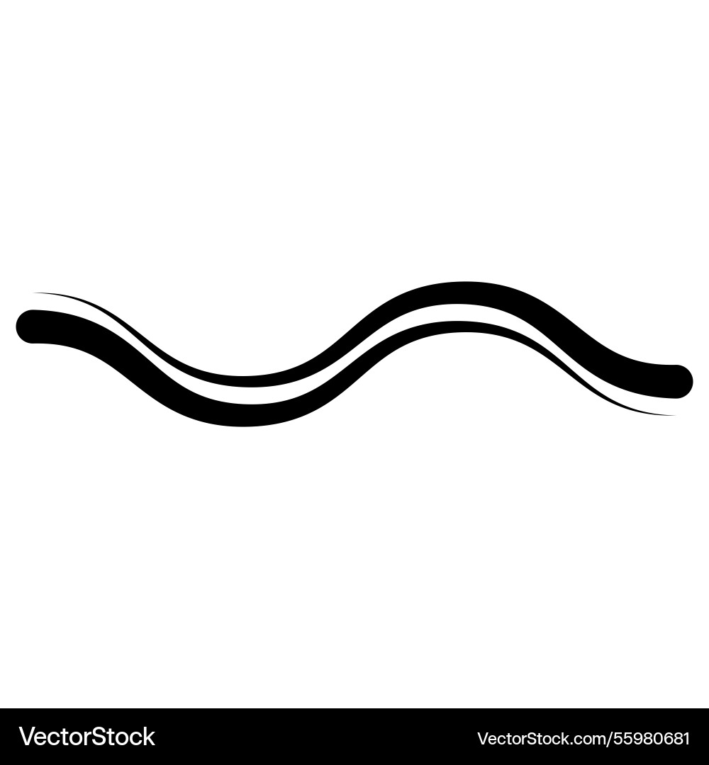 Black wavy lines creating abstract representation vector image