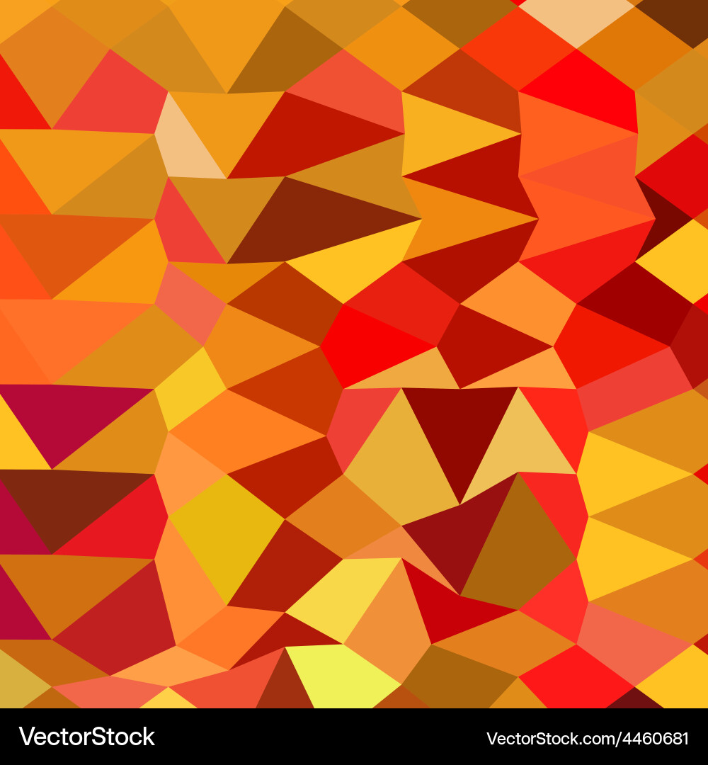 Coquelicot red abstract low polygon background vector image
