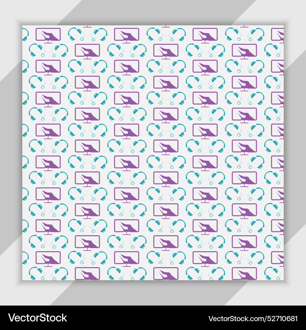 Digital devices pattern design for versatile use vector image