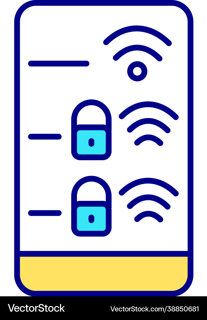 Internet networks on display rgb color icon Internet networks on display rgb color icon vector image