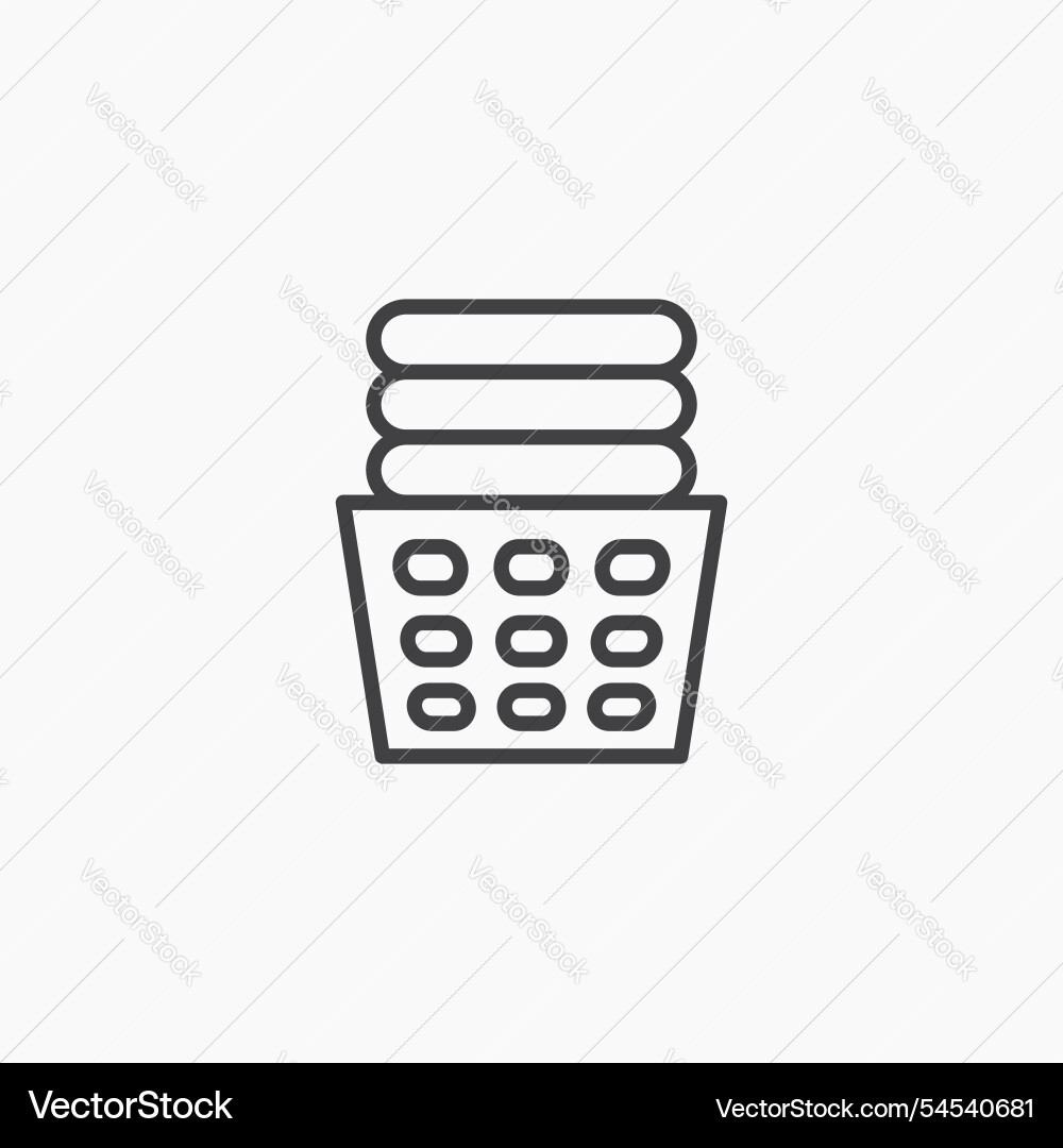 Laundry basket icon Royalty Free Vector Image - VectorStock