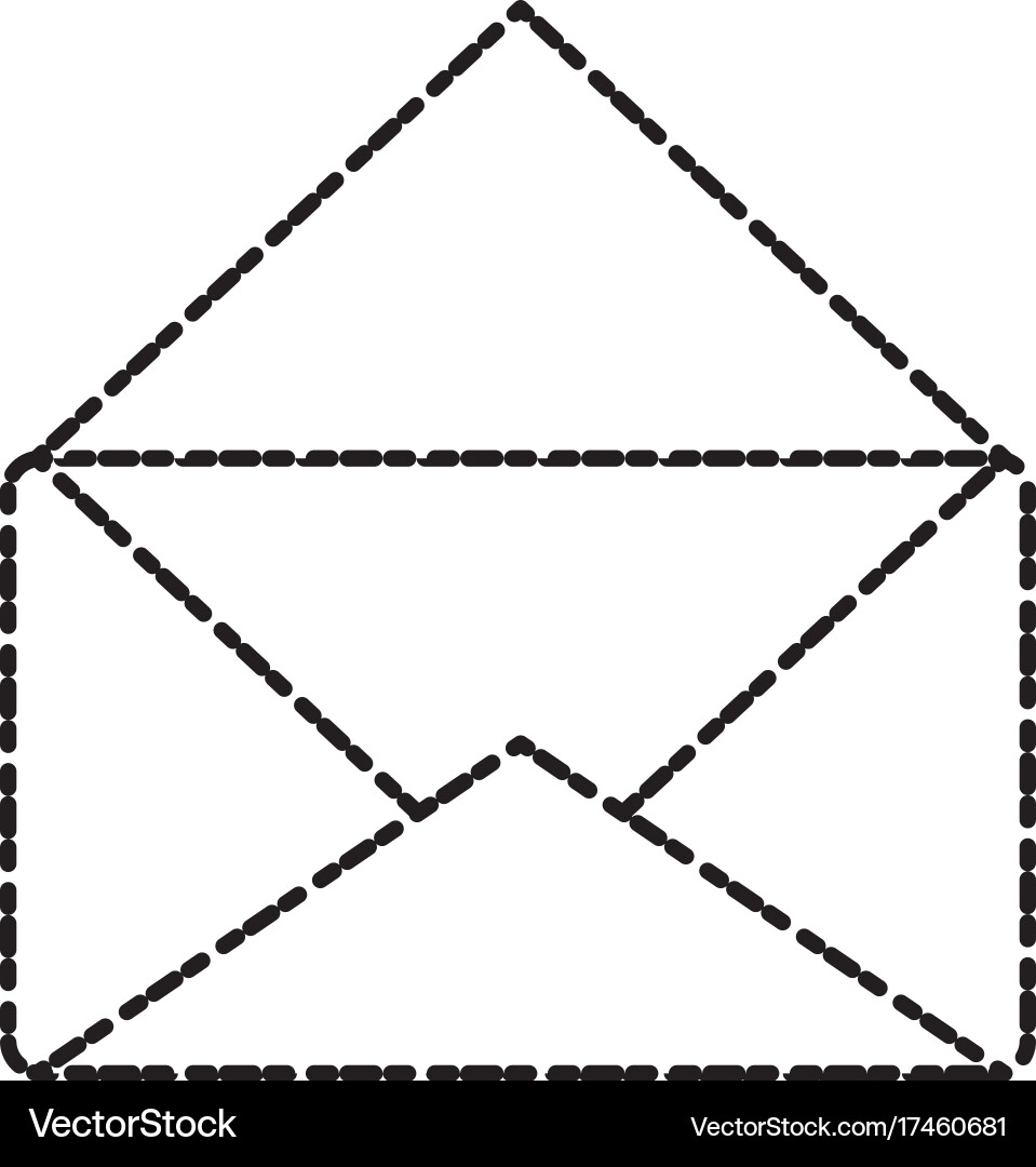 Mail envelope message vector image