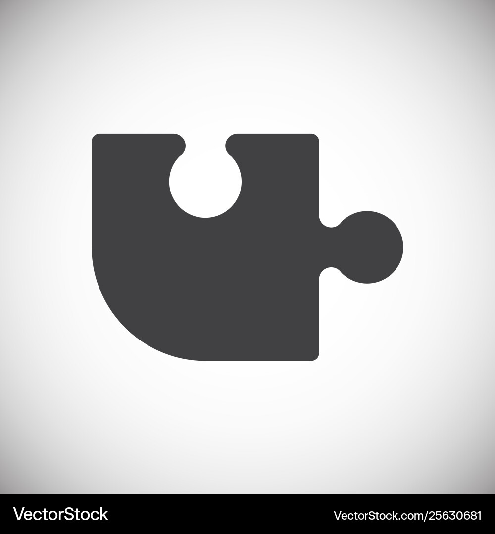 Puzzle icon on background for graphic and web Puzzle icon on background for graphic and web Vector Image
