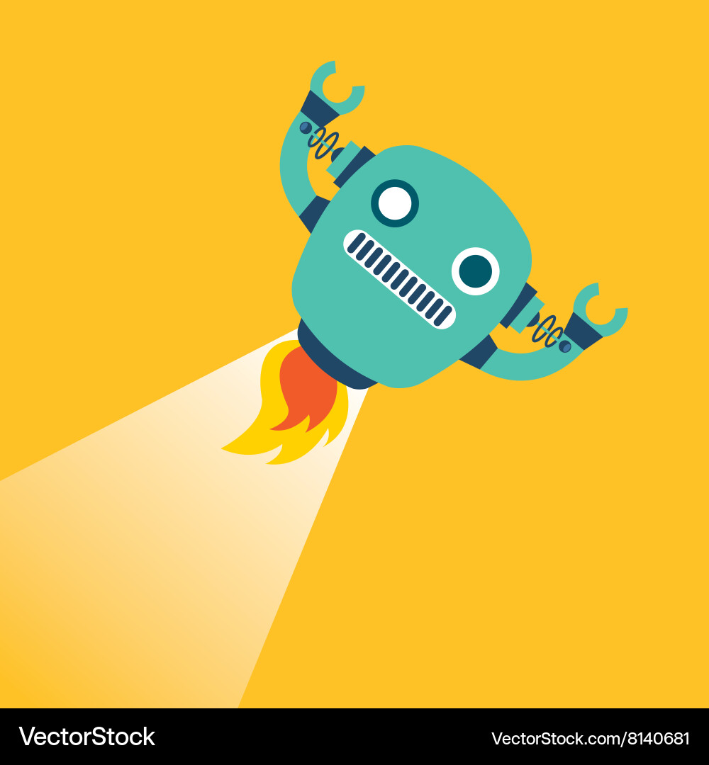 Robot concept design vector image