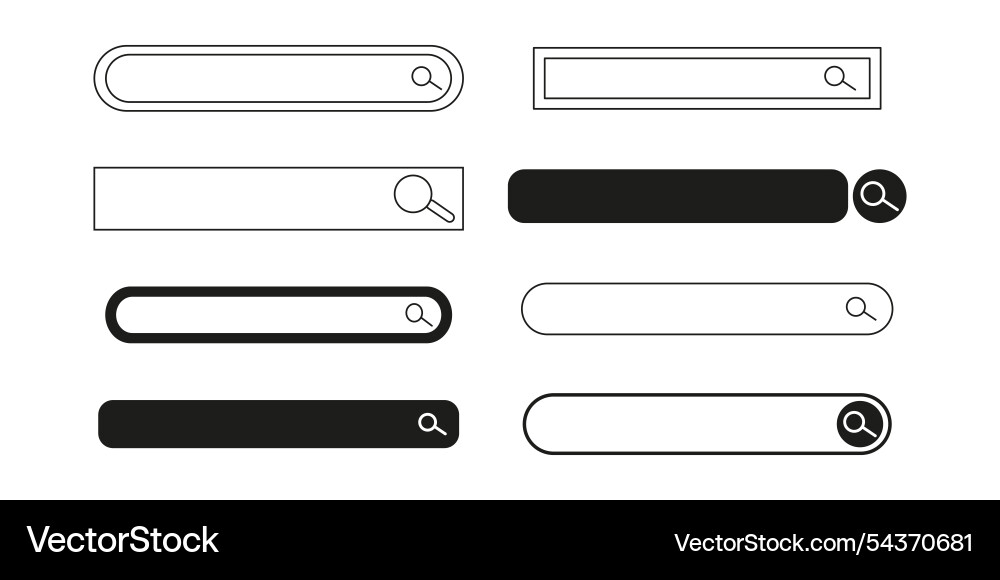 Search bar finder modern frame text box form Search bar finder modern frame text box form vector image