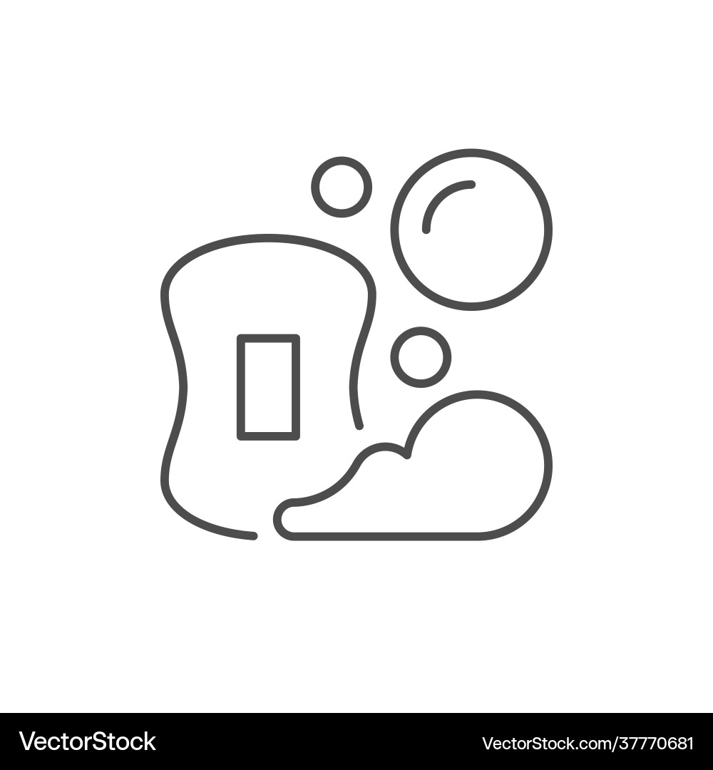 Seifenschaum Linie Kontur Symbol Seifenschaum Linie Kontur Symbol vektorbild