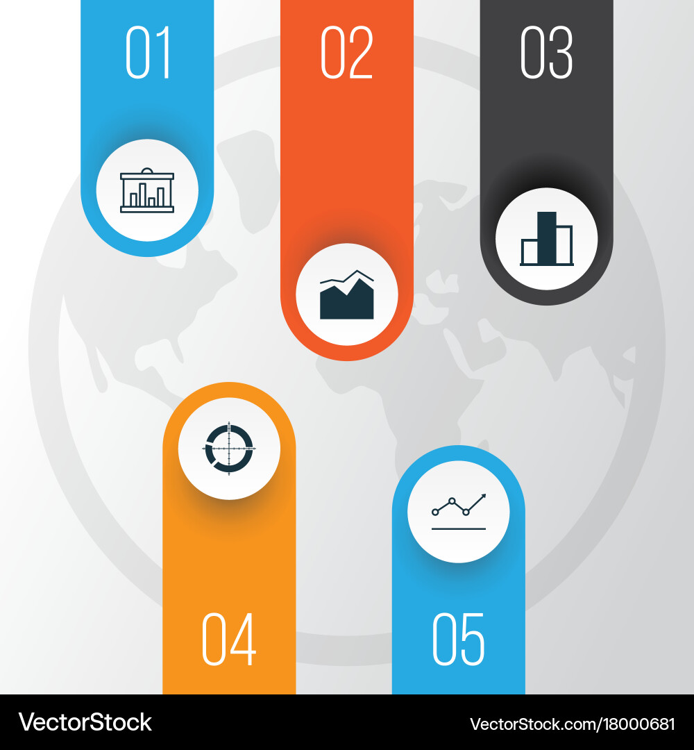 Set of graphs diagrams and statistics icons vector image