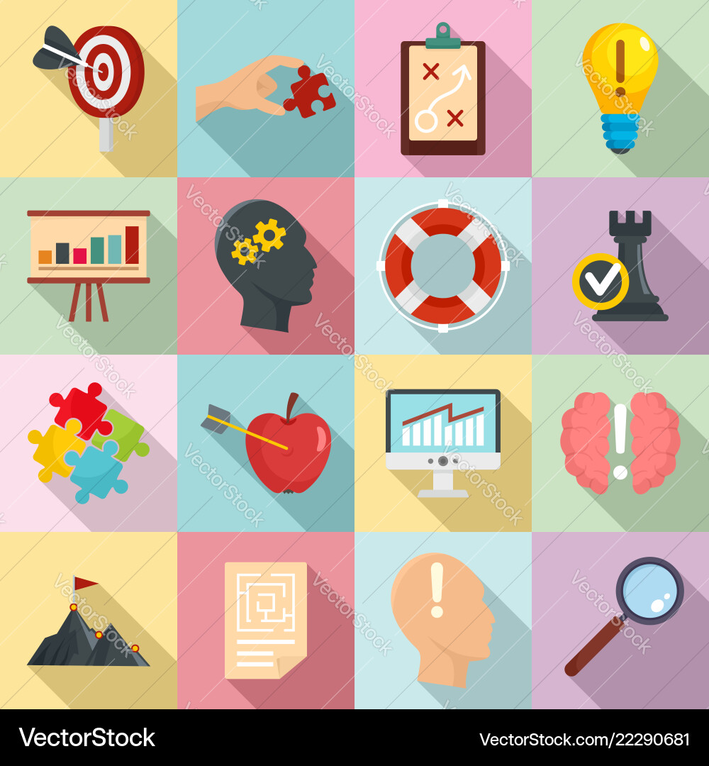 Solution Icon Set - Brainstorming vector image