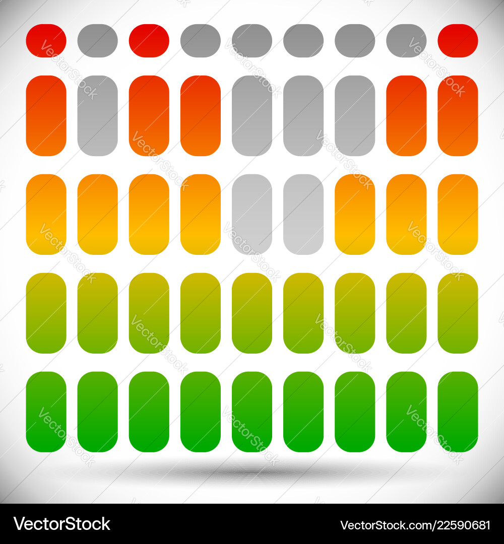 Spectrum color eq - equalizer template rectangle Spectrum color eq - equalizer template rectangle vector image