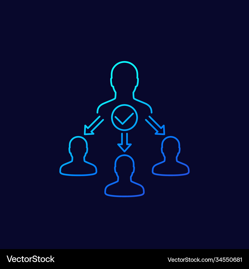 Task Delegation Icon - Workflow Management vector image