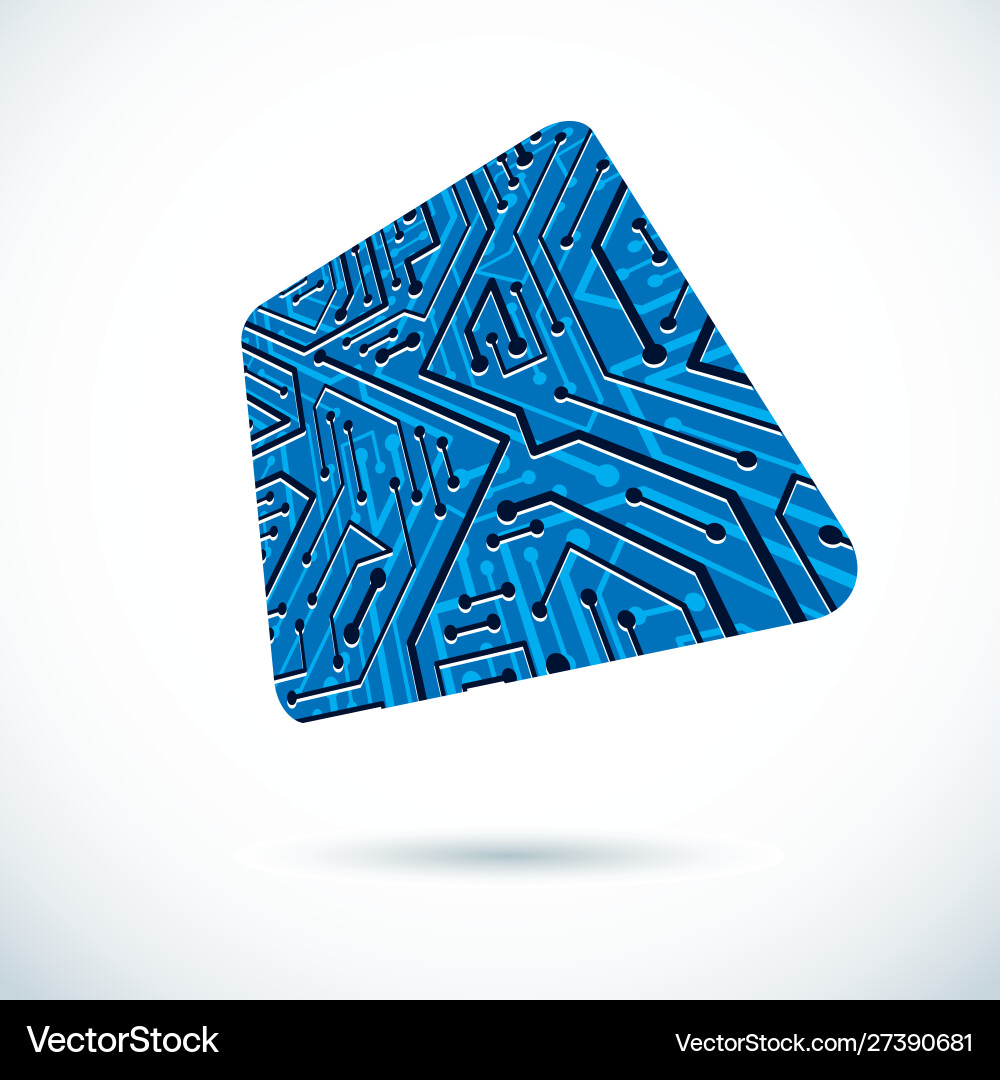 Technology cpu design with square microprocessor Technology cpu design with square microprocessor vector image