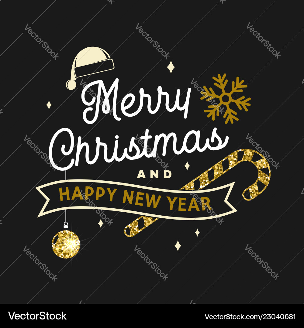 We wish you a very merry christmas and happy new We wish you a very merry christmas and happy new vector image