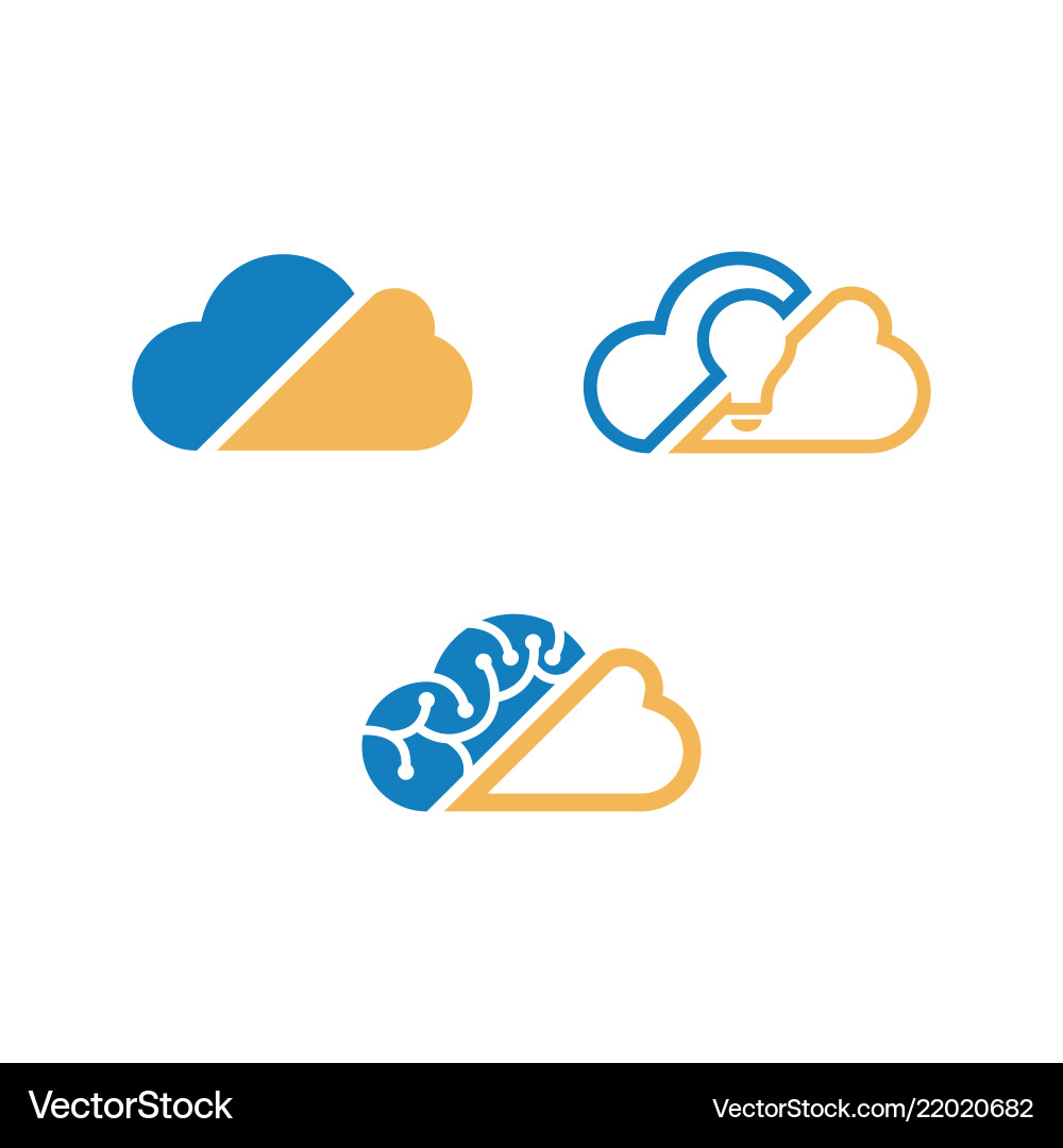 Cloud computing vector image