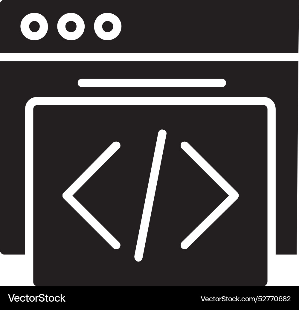 Code icon design vector image