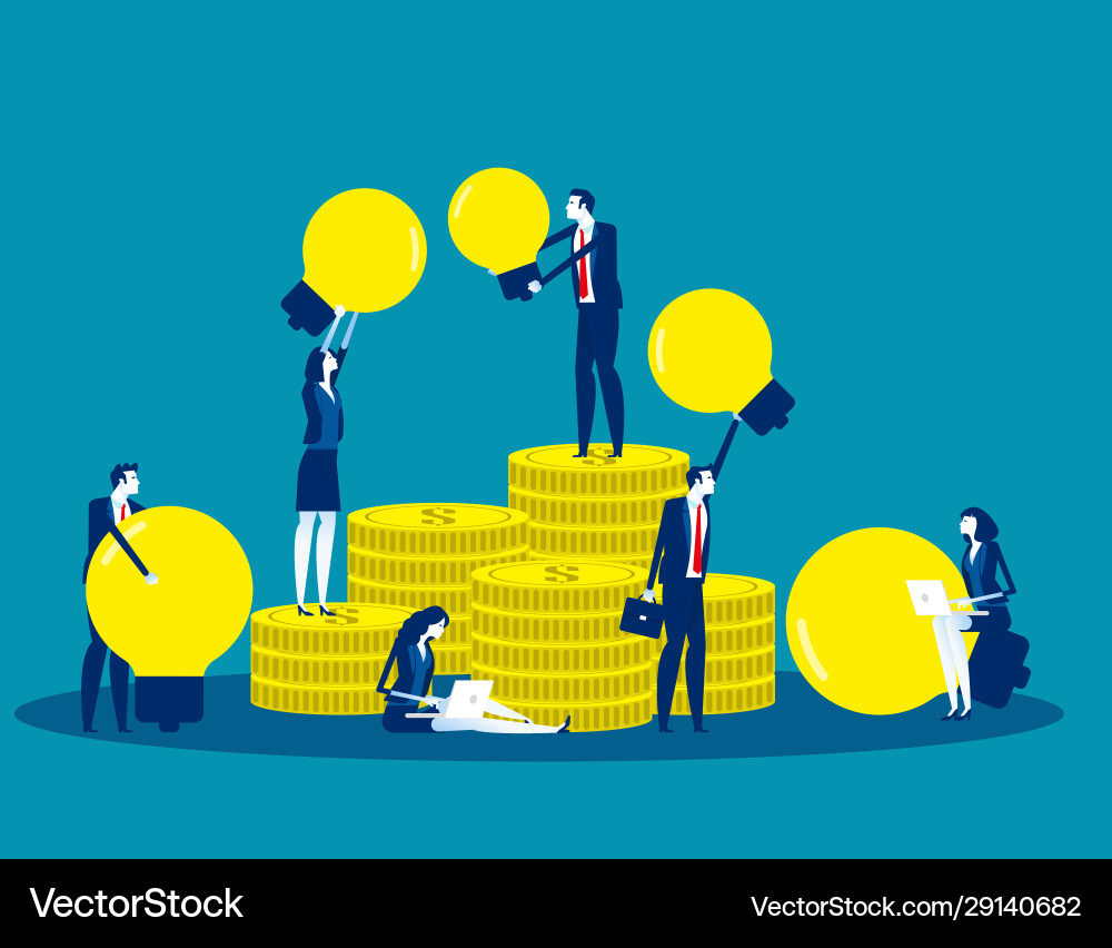 Crowdfunding financing creative project Royalty Free Vector