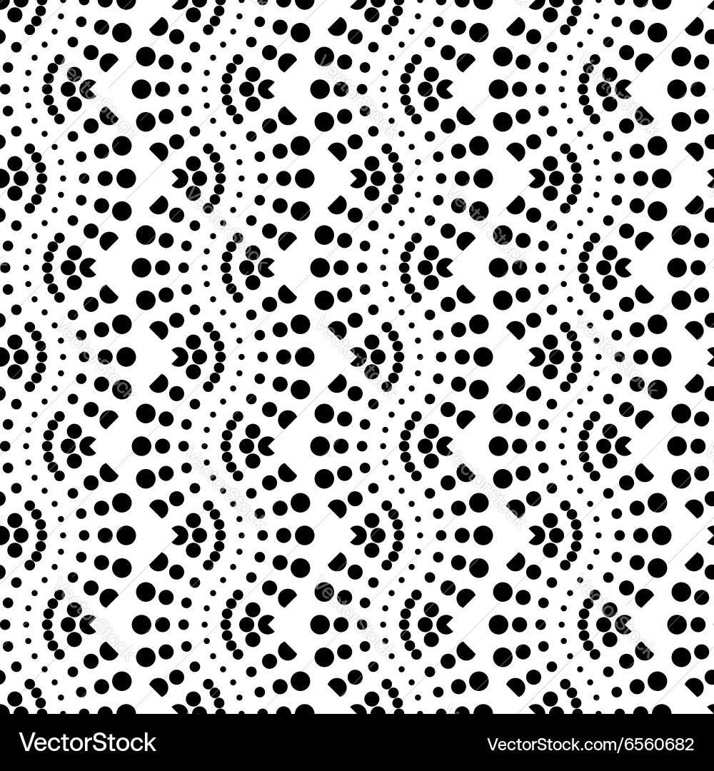 Design seamless monochrome dots pattern vector image