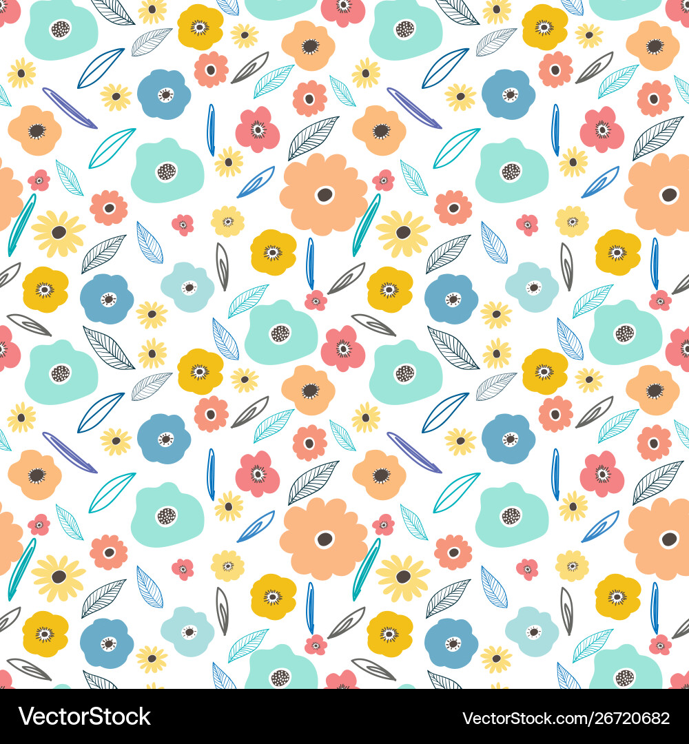 Floral Seamless Pattern Vector Image