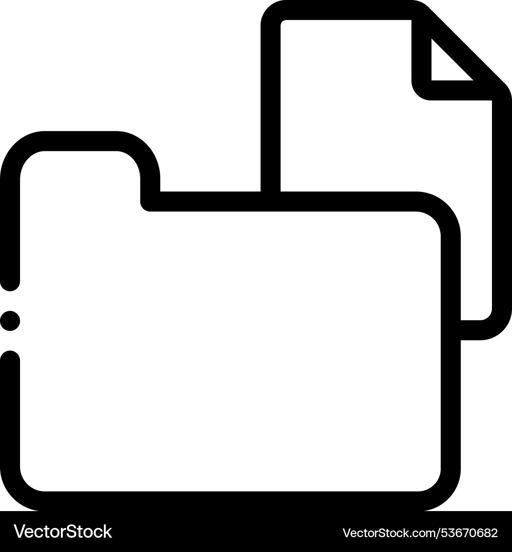 Folder icon thin linear style design isolated Folder icon thin linear style design isolated vector image