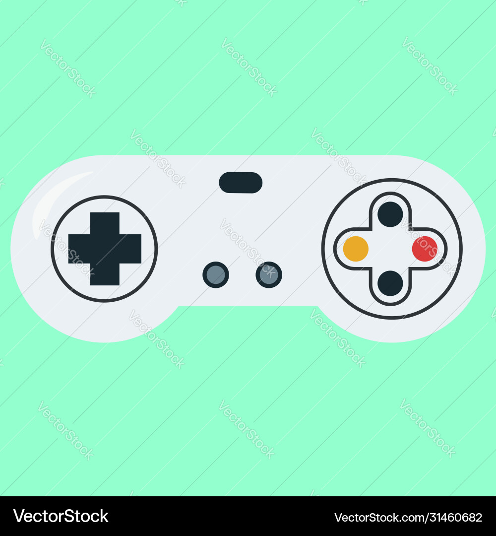 Game controller on white background vector image