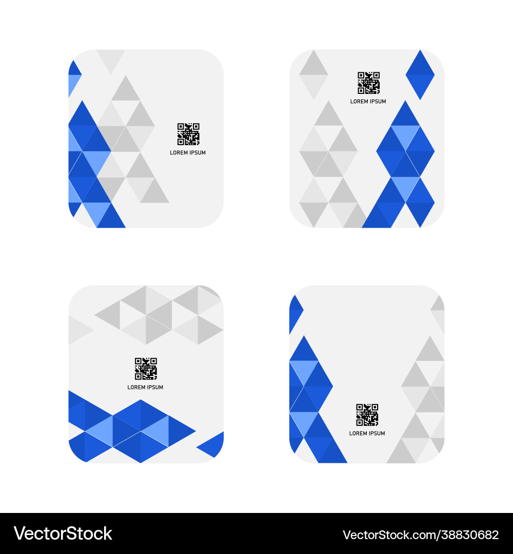 Geometric qr code label design Vector Image