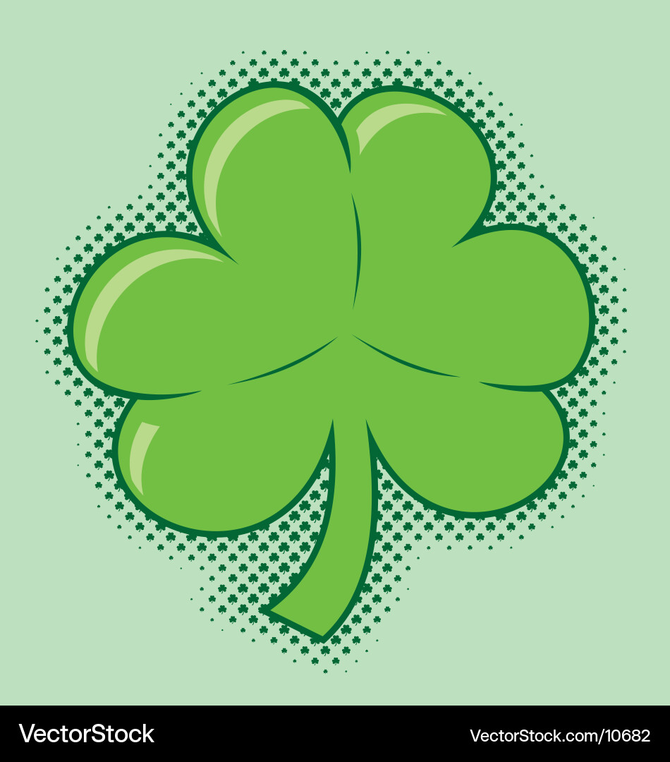 Halftone Shamrock Texture Vector Image