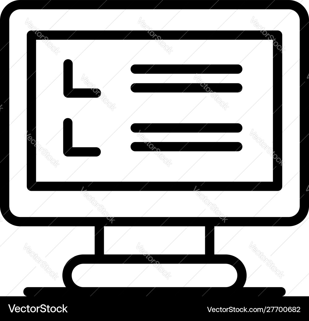 Inventory Computer Monitor Icon Royalty Free Vector Image