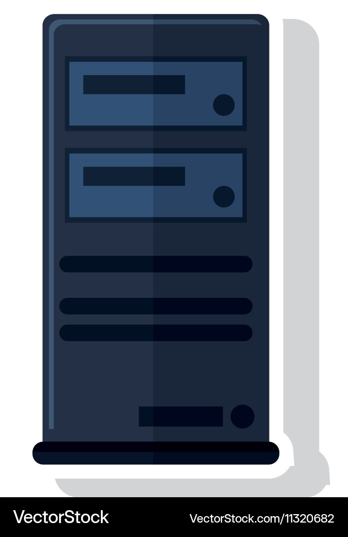 Isolated cpu device design vector image