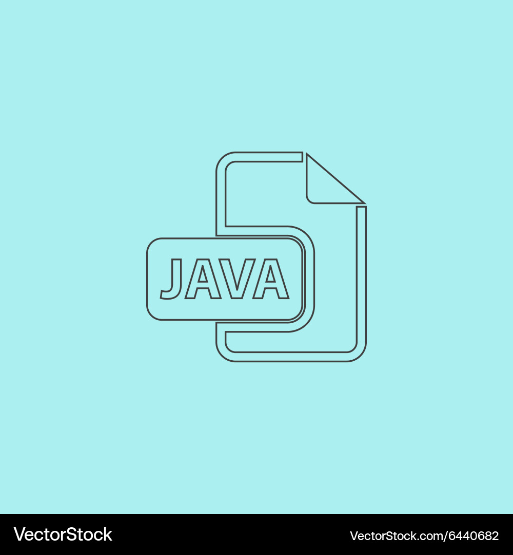Java Entwicklung Datei Format flach Symbol vektorbild