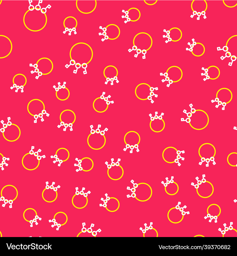 Line bunch of keys icon isolated seamless pattern Line bunch of keys icon isolated seamless pattern vector image