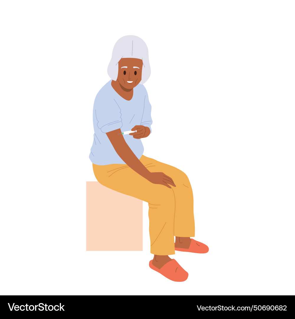 Ältere weibliche Patienten Cartoon Charakter machen Ältere weibliche Patienten Cartoon Charakter machen vektorbild