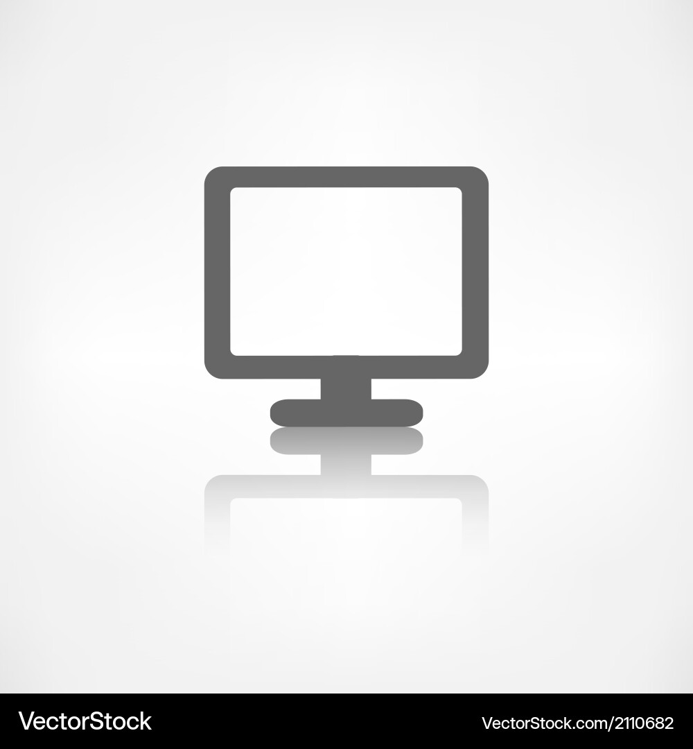 Monitor web icon computer display vector image