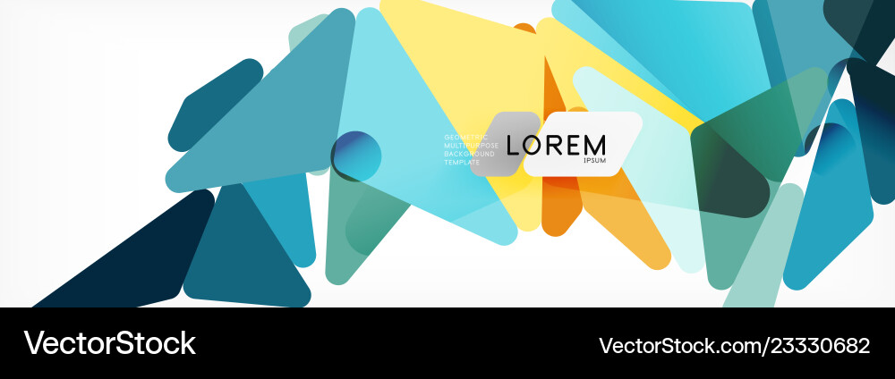 Mosaic triangular low poly style abstract Vector Image
