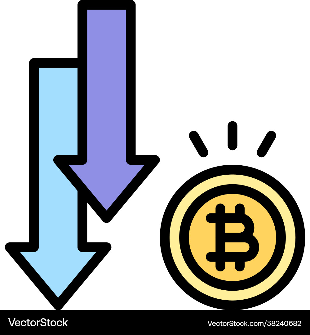 Price decrease icon cryptocurrency related – Royalty-Free Vector |  VectorStock