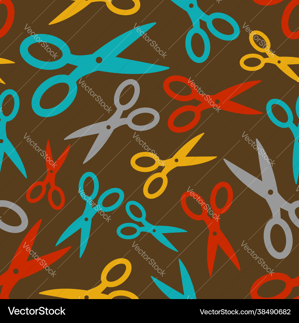 Scissors pattern seamless shears background Scissors pattern seamless shears background Vector Image