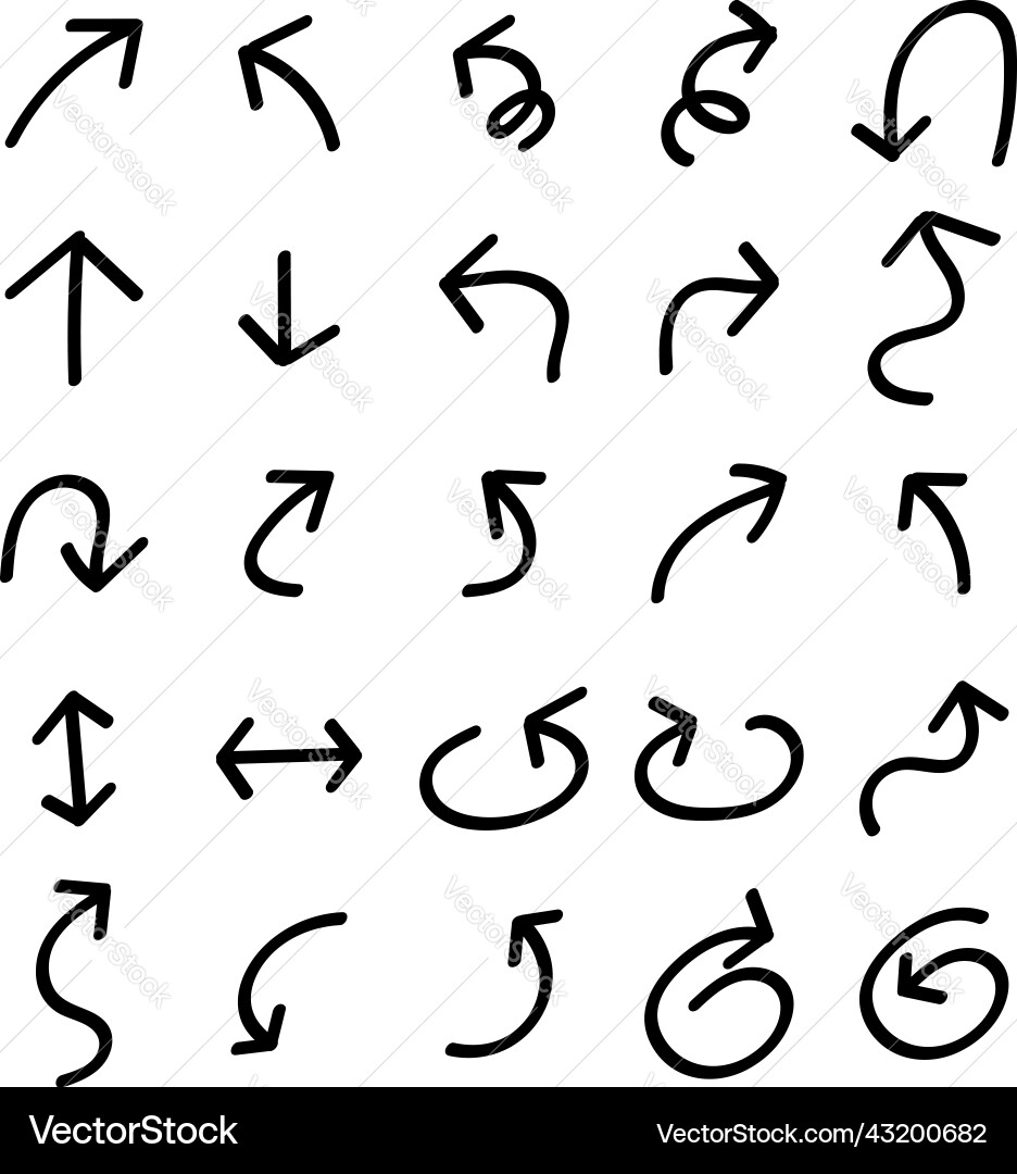 Set of black handdrawing in multiple shape Set of black handdrawing in multiple shape vector image