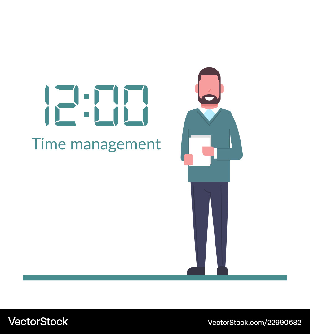 Time management control isolated on background vector image