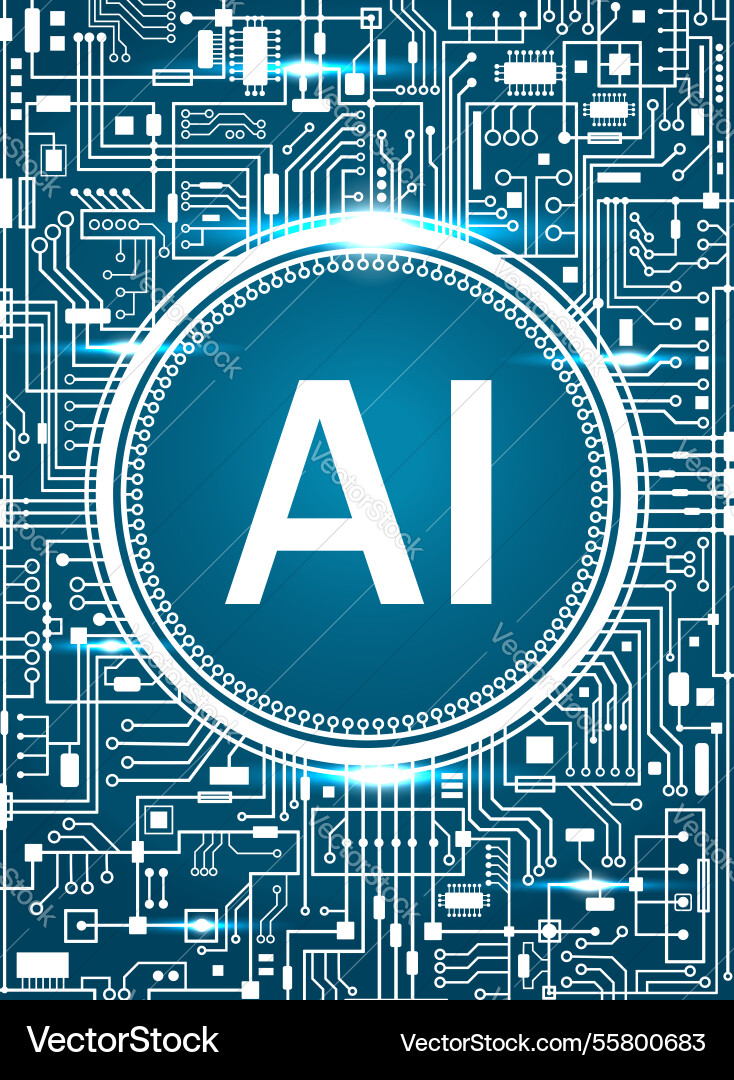 Artificial intelligence technology background ai Artificial intelligence technology background ai vector image