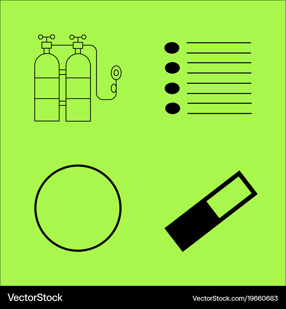 Basic content simple linear outline icon set vector image