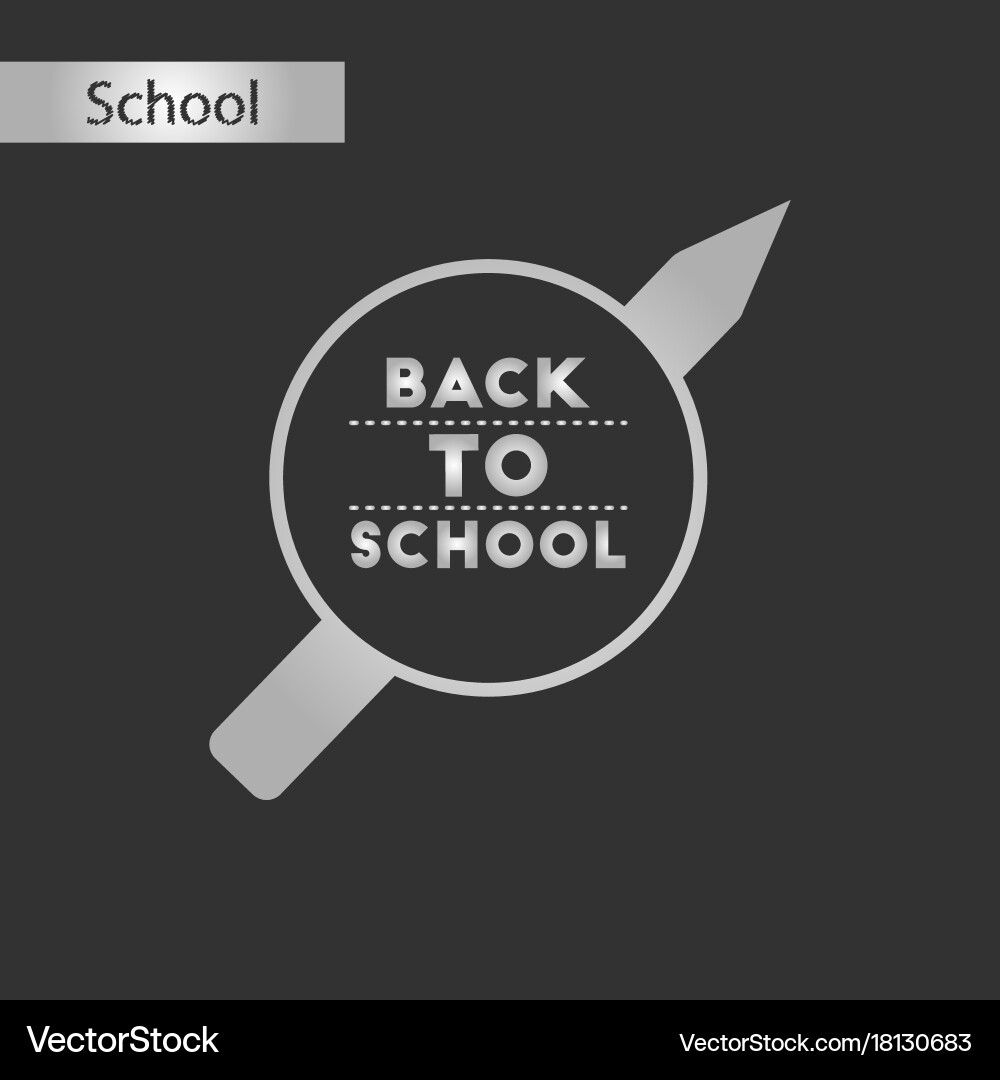 Black and white style icon back to school pencil Vector Image