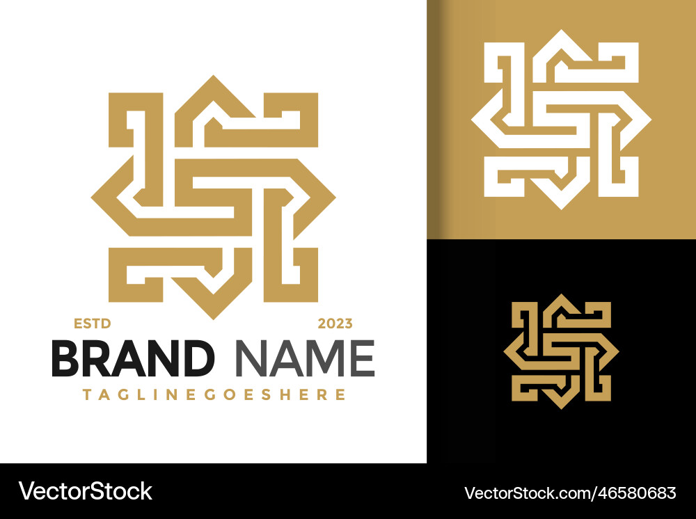 Buchstabe s Ornament-Logo-Symbol Buchstabe s Ornament-Logo-Symbol vektorbild