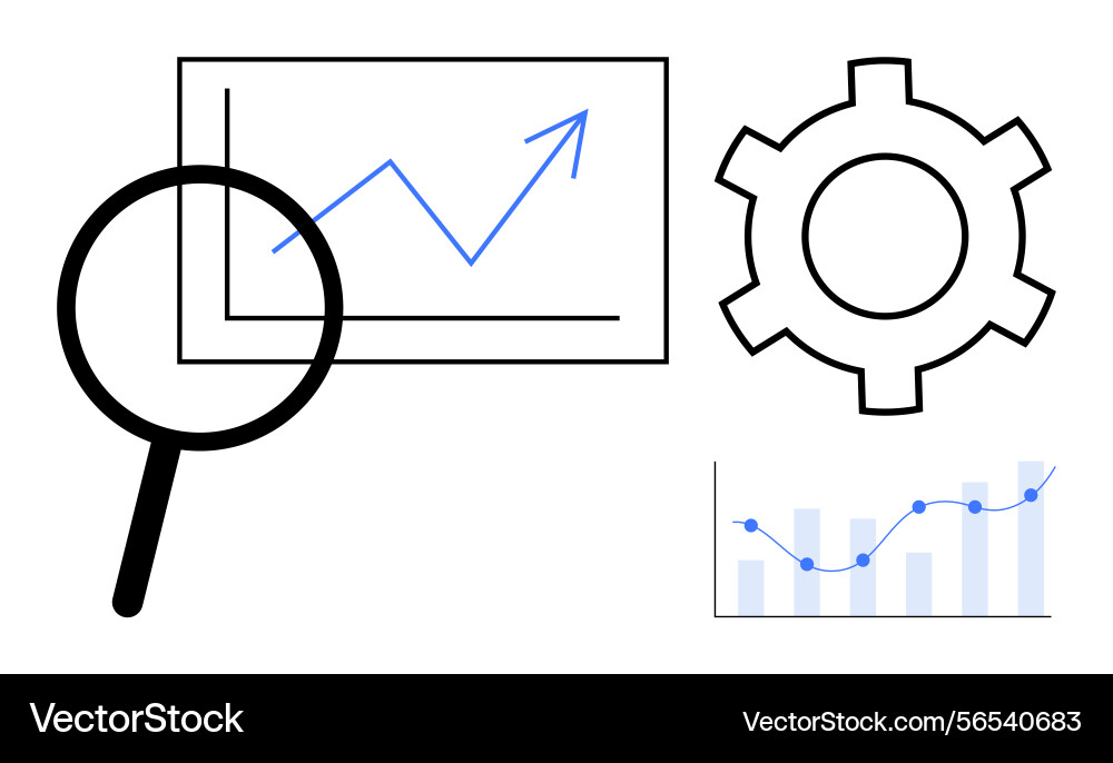 Data analysis and optimization concept Data analysis and optimization concept vector image