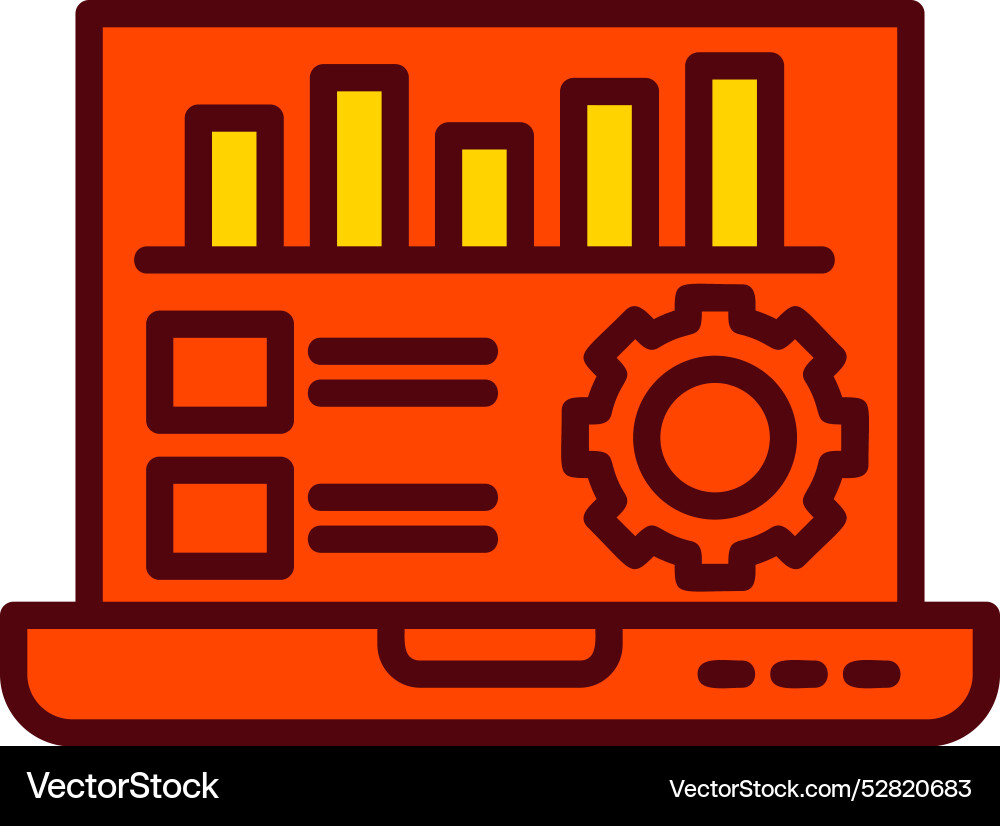 Data driven icon design vector image