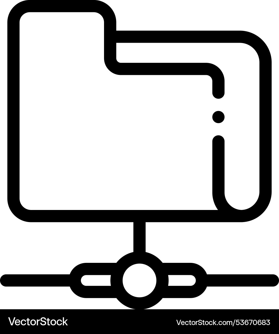 Folder icon thin linear style design isolated Folder icon thin linear style design isolated vector image