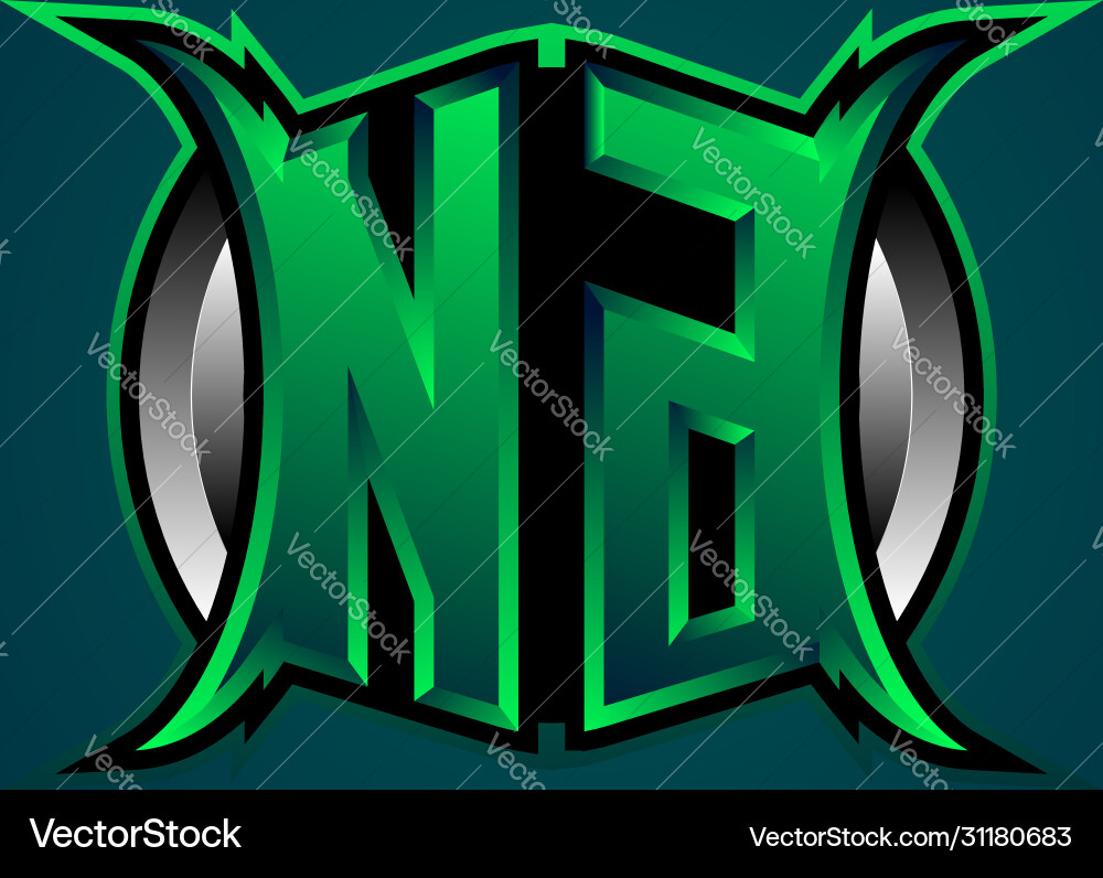 Ng initial logo design cool style for game Vector Image